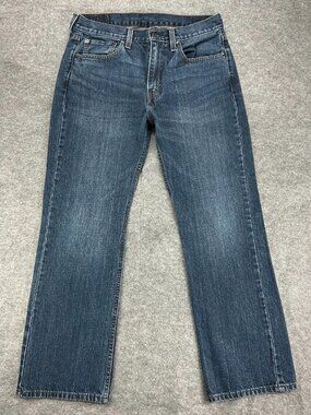 Levi's 527 Bootcut Leg Jeans Mens W33 L30 Blue Denim Whisker Mid Rise 5-Pocket